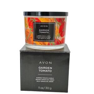 Avon Garden Tomato Candle 3 Wick 11 oz. Home Fragrance NEW Discontinued 2018